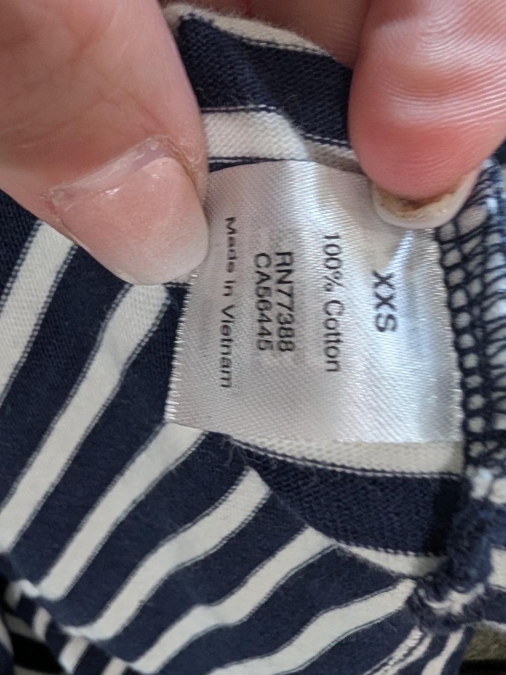 J. Crew Navy and White Striped Ruffle Sleeve Mini Dress - Picture 6 of 6